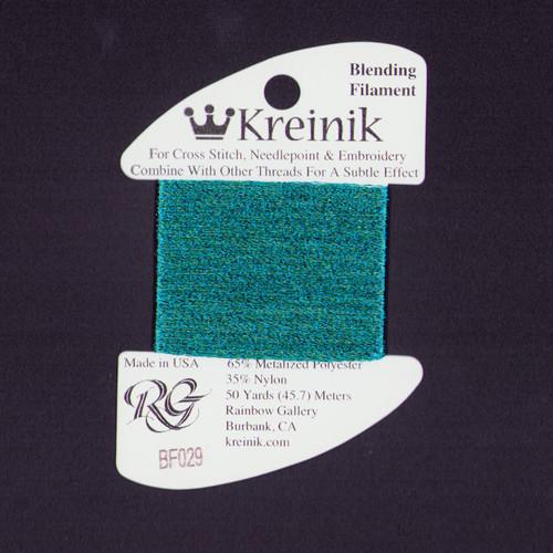 Kreinik Metallics Blending Filament - Turquoise 029 Kreinik Metallics Blending Filament - Turquoise 029