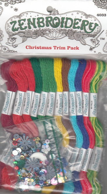 Design Works - Zenbroidery 12 Christmas Trim Pack