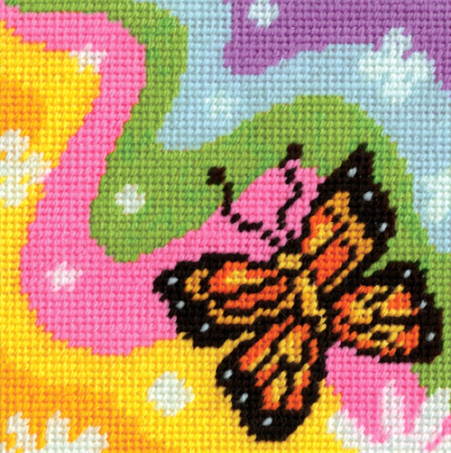Design Works Kreuzstichvorlage „Schmetterlinge-Galore“ Auf Bedruckter Leinwand, 12 Count, Inklusive Garn & Nadel