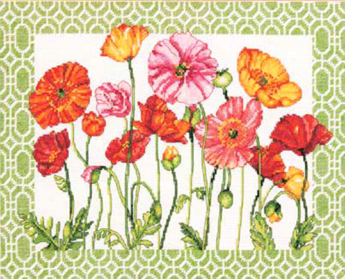 Dimensions Needlepoint Kit - Lakeside Poppies