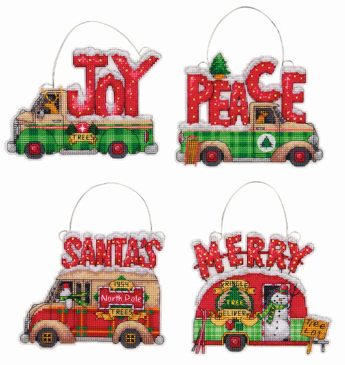 Dimensions - Holiday Truck Ornaments (Set of 4)