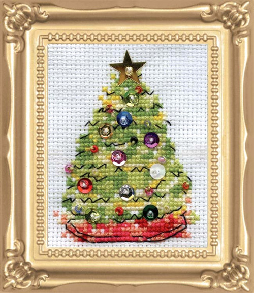 Design Works -  Christmas Tree Picture Kit w/Frame