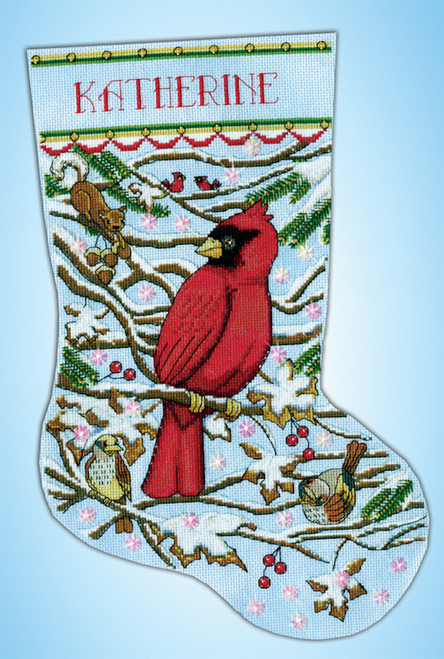Design Works - Cardinal Christmas Stocking