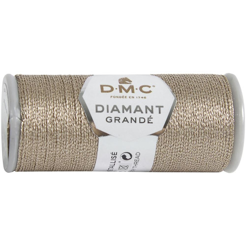 DMC - 21.8 Yard Spool of Dark Gold Diamant Grande Metallic Thread