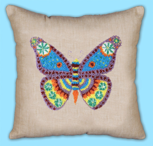 Punch Needle Pillow Kit - Butterfly