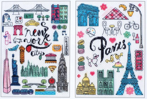Dimensions - New York & Paris - Set of 2 Designs