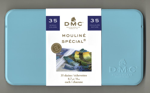 DMC Embroidery Floss Tin w/35 Scenic Colors