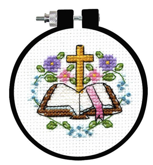 Design Works Mini - Cross & Bible w/3" Hoop