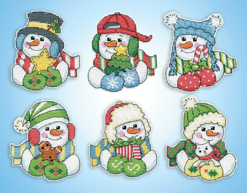 Design Works  - Snowmen Hugs Ornaments (6)