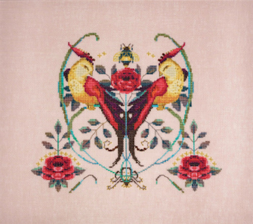 トップス LGB PASSIONATE BIRD /HSC Nora Corbett - Boerum Decorum - Love Birds - CrossStitchWorld