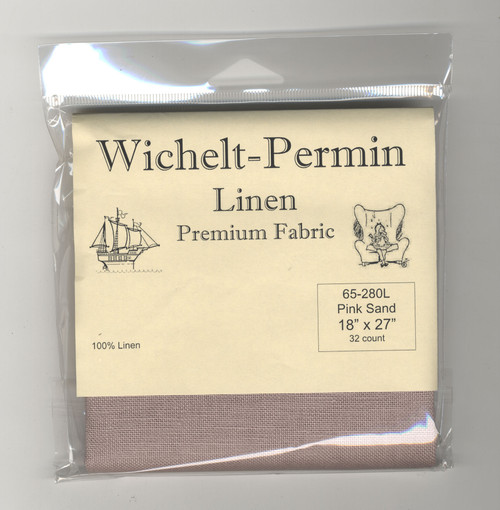 Wichelt - 32 Count Pink Sand Linen 18 x 27 in - CrossStitchWorld