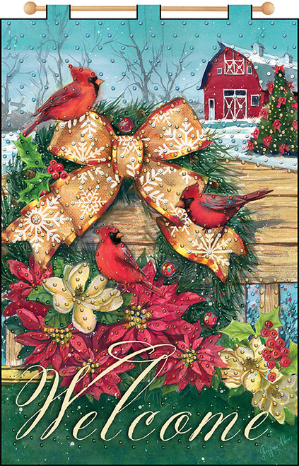 Design Works - Welcome Cardinals Jeweled Banner Kit