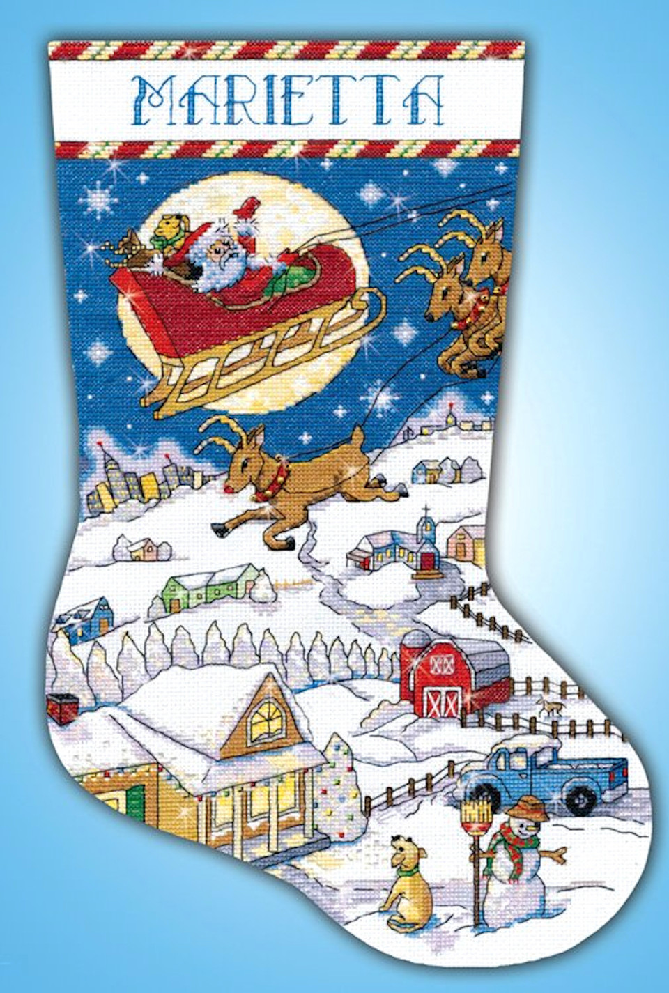 Design Works Countryside Delivery Christmas Stocking CrossStitchWorld