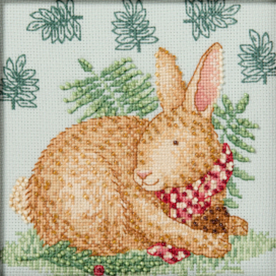 Reggie Rabbit Colering Mill Hill / Debbie Mumm - 2026 Woodland Friends - Reggie Rabbit ...