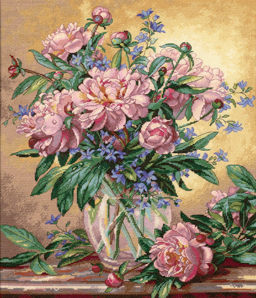 Dimensions - Peonies and Canterbury Bells - CrossStitchWorld