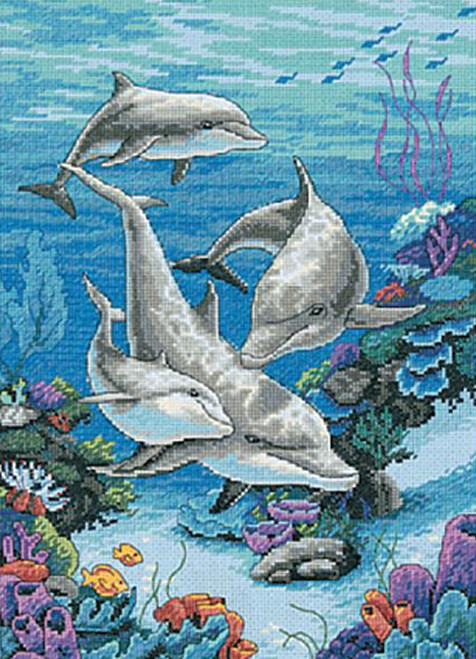 Dimensions - The Dolphin's Domain - CrossStitchWorld
