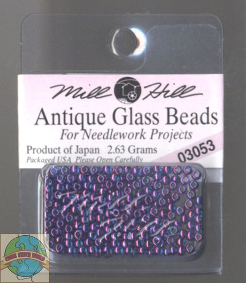 Mill Hill Antique Glass Beads 2.63g Purple Passion #03053