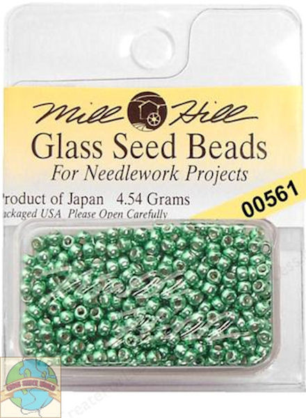 Mill Hill Glass Seed Beads 4.54g Ice Green #00561 - CrossStitchWorld