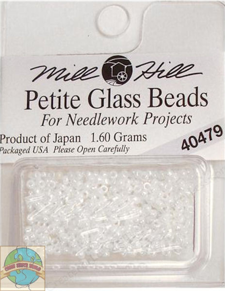 ★87MM★ Mmlg BEAD POCKET HFT EVERY WHITE Mill Hill Petite Glass Beads 1.60g White #40479