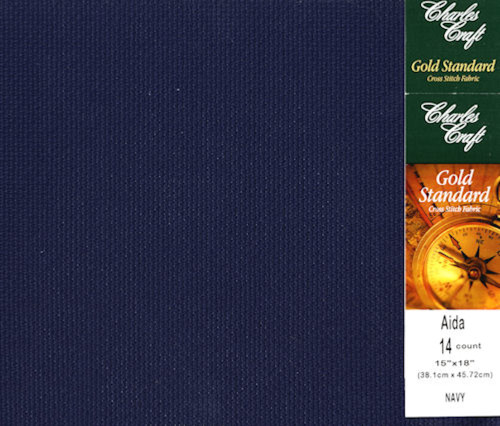 Charles Craft - 14 Count Navy Aida Fabric 15