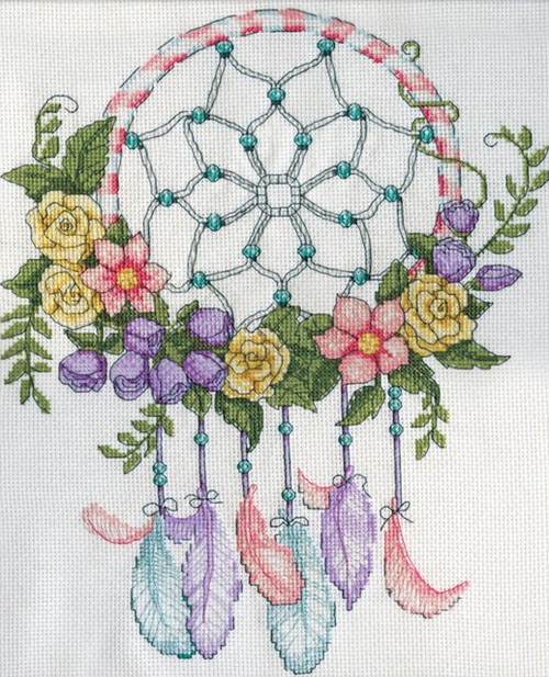 Dreamcatcher Hearts Cross Stitch Pattern, code MSS-018 MarShem Stitch