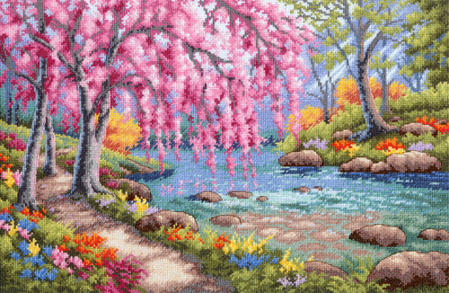 Gold Collection - Cherry Blossom Creek - CrossStitchWorld