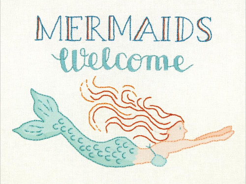 Dimensions - Mermaids Welcome Picture or Pillow - CrossStitchWorld