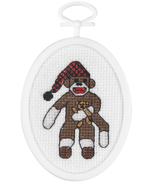 小物 NEIGHBORHOOD MONKEY Janlynn Minis - Peejay Sock Monkey - CrossStitchWorld