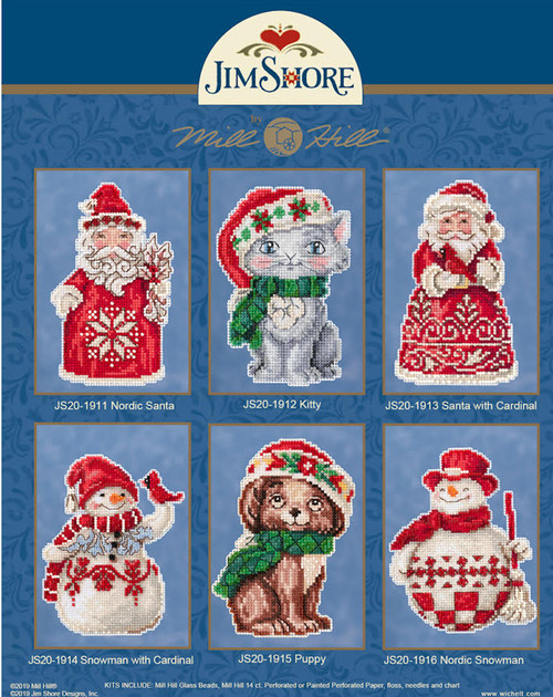 2019 Mill Hill Jim Shore Winter Series (Set of 6 Kits