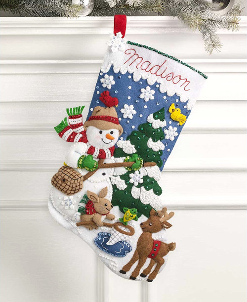 Dimensions - Snowman and Friends Stocking - CrossStitchWorld