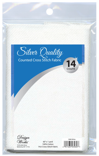 Aida Cloth 18 Count, White - 36 x 45 cm