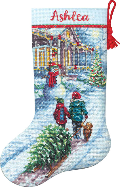 Dimensions Christmas Tradition Counted Cross Stitch Stocking Kit