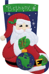 Dimensions FeltWorks - Peace Santa Stocking