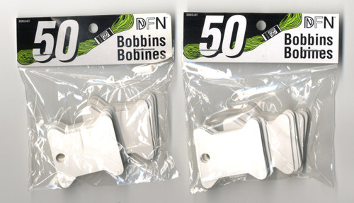 Janlynn - 100 Cardboard Floss Bobbins - CrossStitchWorld