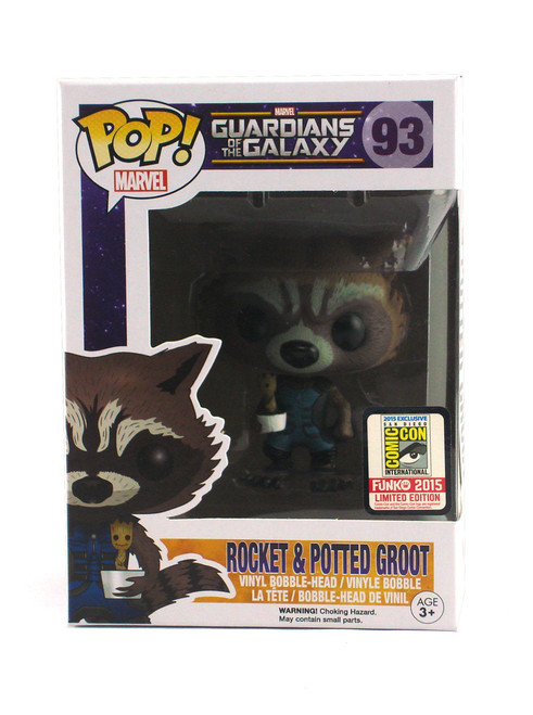 Funko Pop! Rocket & Potted Groot Vinyl Figure #93 2015SDCC Exclusive View 1