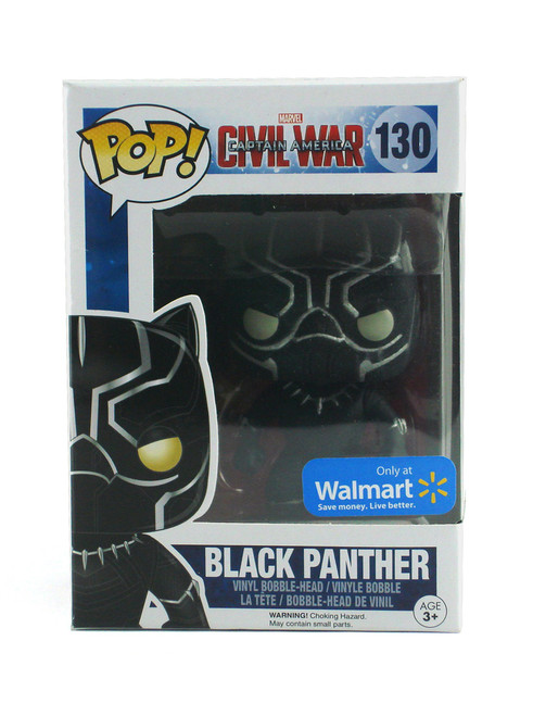 Funko Pop! Captain America: Civil War Black Panther Vinyl Figure #130 Walmart Exclusive View 1