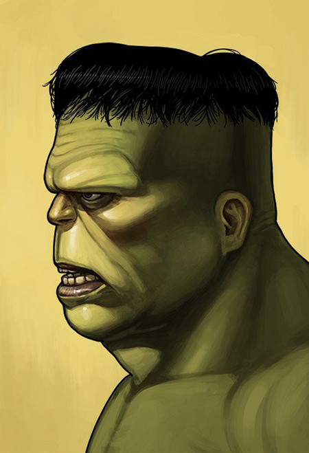 Mondo Mike Mitchell Hulk Portrait Giclee Proof Main
