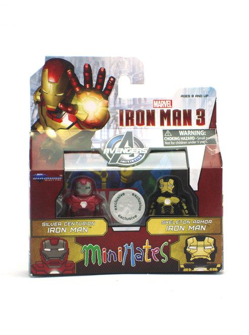 Marvel Minimates Silver Centurion & Skeleton Armor Iron Man 3 Movie Series TRU Exclusive View 1