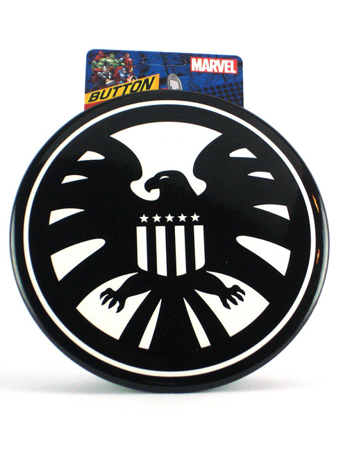 Ata-Boy Marvel SHIELD Logo Giant Button With Easel View 1