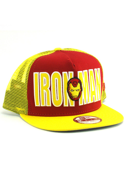 New Era Iron Man Mesh 9fifty A-Frame Snapback Adjustable Hat View 1