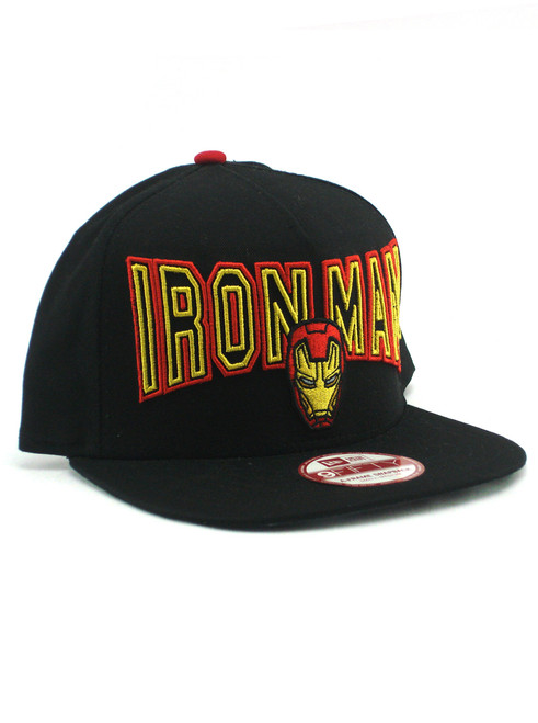 New Era Iron Man 3 Iron Man 9fifty A-Frame Snapback Adjustable Hat View 1