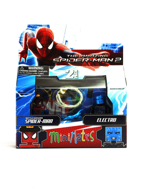 Marvel Minimates Battle Damaged Spider-Man & Electro 2-Pack Series Series 56 Front View