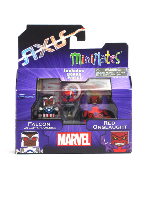 Marvel Minimates Falcon as Captain America & Red Onslaught Front View
