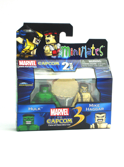 Marvel Minimates Hulk Vs. Mike Haggar Marvel Vs. Capcom Front View