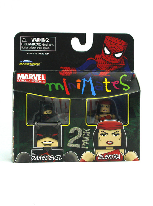 Marvel Minimates Evil Daredevil & Elektra 2-Pack Series 38 Front View