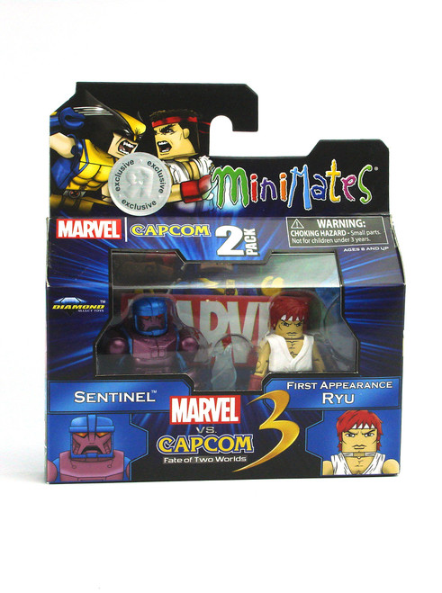 Marvel Minimates Sentinel & 1st Appearance Ryu Marvel Vs. Capcom Front View