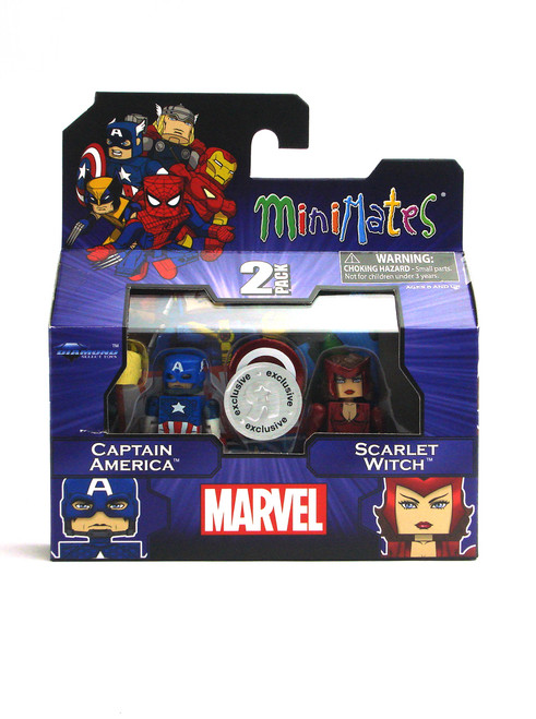 Marvel Minimates Captain America & Scarlet Witch TRU Series 16 Front View