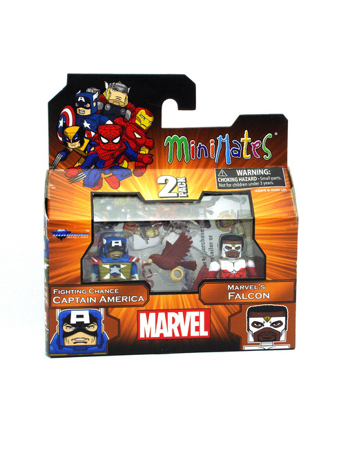 Marvel Minimates Fighting Chance Captain America & Marvel's Falcon TRU Wave 18 Front View