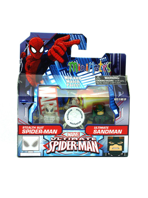 Marvel Minimates Stealth Suit Spider-Man & Ultimate Sandman Ultimate Spider-Man TRU Exclusive Front View
