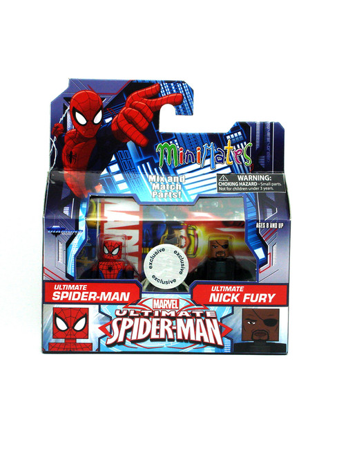 Marvel Minimates Ultimate Spider-Man & Ultimate Nick Fury Ultimate Spider-Man TRU Exclusive Front View